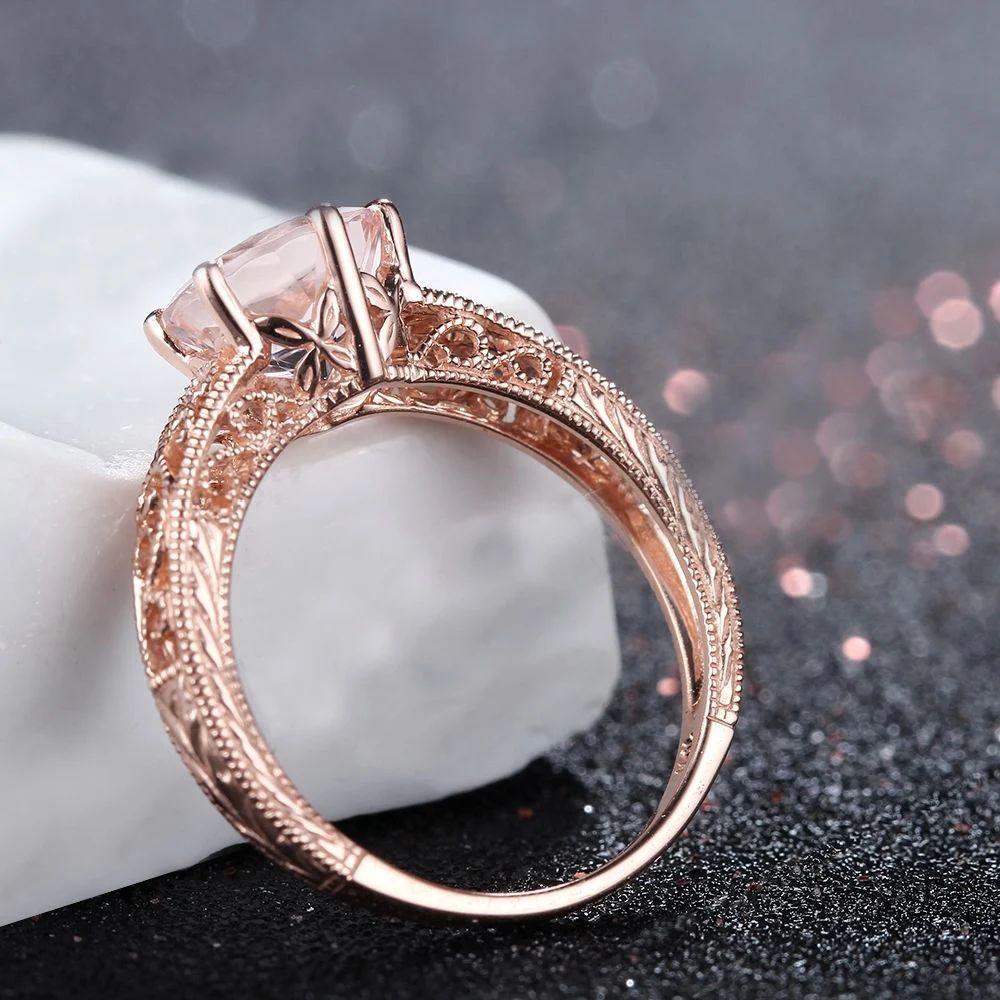 925 Sterling Silver Certified Round 1.6ct Morganite Engagement Ring Vintage Antique Unique Ring For Women Wedding Trendy Jewelry
925 Sterling Silver Certified Round 1.6ct Morganite Engagement Ring Vintage Antique Unique Ring For Women Wedding Trendy Jewelry