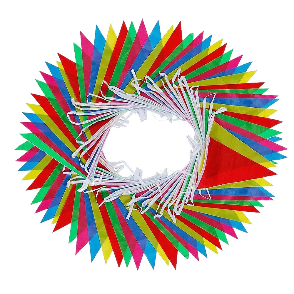 The bunting made of waterproof nylon fabric 125 Feet Multicolor Nylon Pennant Banners With 100 e Flags For Indoor Outdoor Party
The bunting made of waterproof nylon fabric 125 Feet Multicolor Nylon Pennant Banners With 100 e Flags For Indoor Outdoor Party