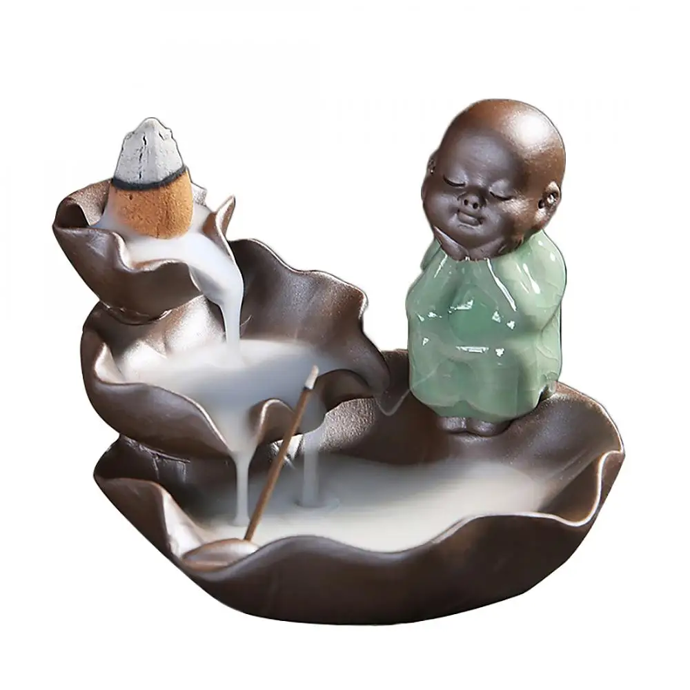 Backflow Incense Burner Ceramic Little Monk Ceramic Stick Incense Holder Home Decor Smoke Waterfall Aromatherapy Buddha Censer
Backflow Incense Burner Ceramic Little Monk Ceramic Stick Incense Holder Home Decor Smoke Waterfall Aromatherapy Buddha Censer