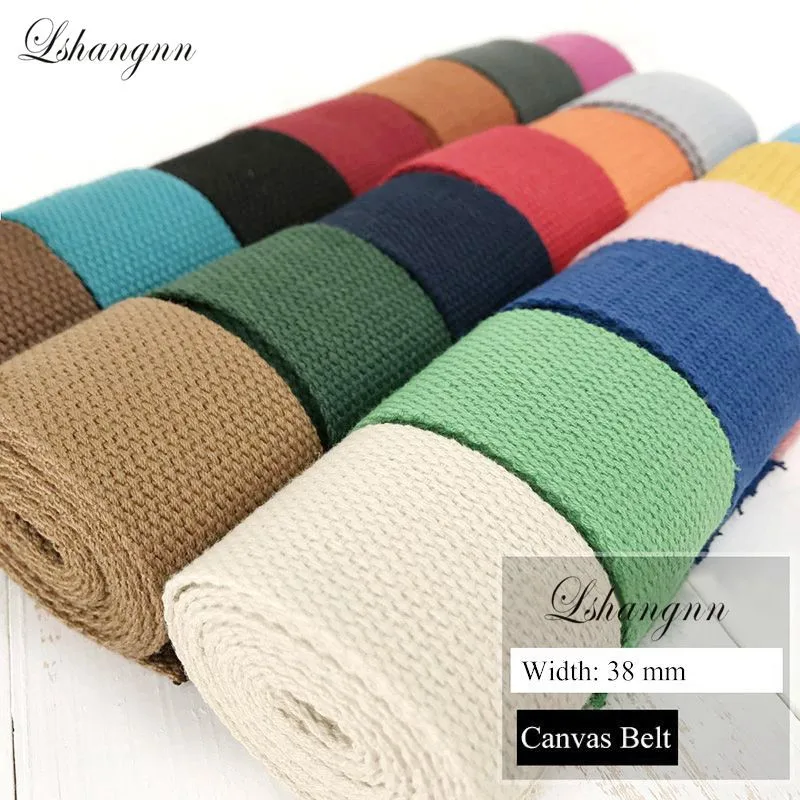 Lshangnn 10 Meter 38mm Polyester/Cotton Ribbon Canvas Webbing/Strap Tape For Bag Strapping Belt Making Sewing DIY Craft For Home
Lshangnn 10 Meter 38mm Polyester/Cotton Ribbon Canvas Webbing/Strap Tape For Bag Strapping Belt Making Sewing DIY Craft For Home