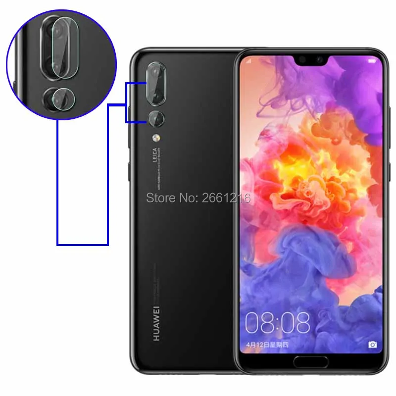 3 Sets For Huawei P20 Pro 6.1" Soft Fiber Clear Tempered Glass Back Camera Lens Flash Light Screen Protector Film | Мобильные