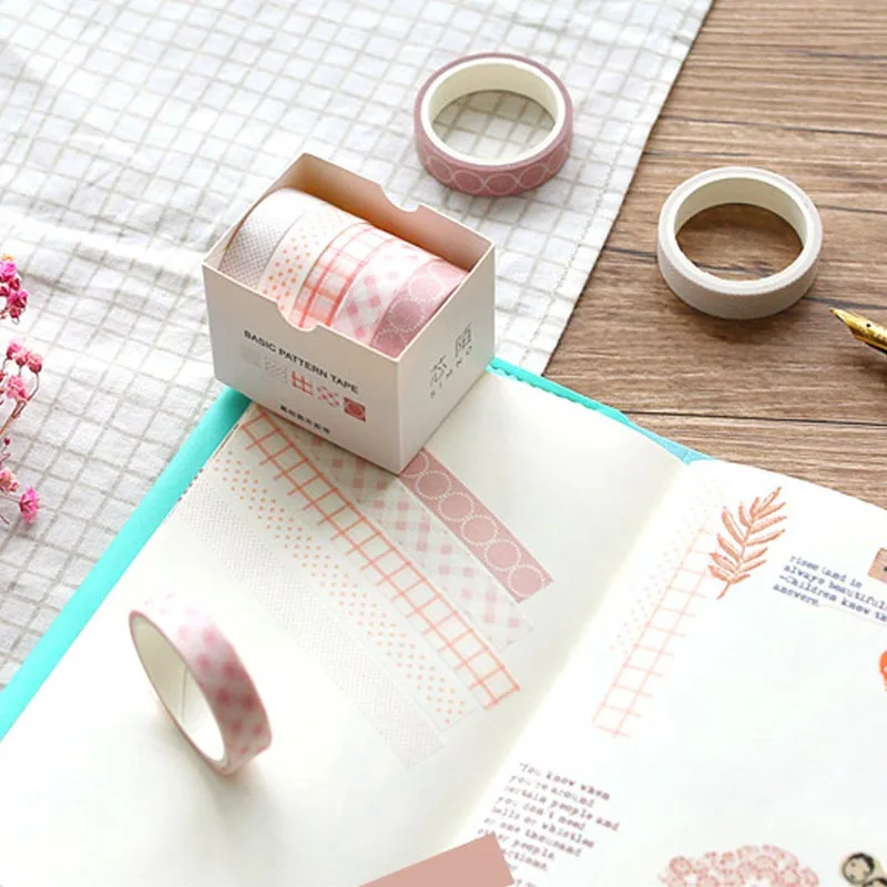 5PCS/Box Hot Sale Basic Shapes High Quality Label Masking Tape DIY Striped Scrapbooking Sticker Adhesive Tape Washi Tape Grid
5PCS/Box Hot Sale Basic Shapes High Quality Label Masking Tape DIY Striped Scrapbooking Sticker Adhesive Tape Washi Tape Grid