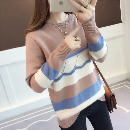 La MaxZa 2018 New Style Autumn Winter Fashion Sweater Female Loose Lazy Wind New Multicolor Circular Collar Knitted Sweater 1737
La MaxZa 2018 New Style Autumn Winter Fashion Sweater Female Loose Lazy Wind New Multicolor Circular Collar Knitted Sweater 1737