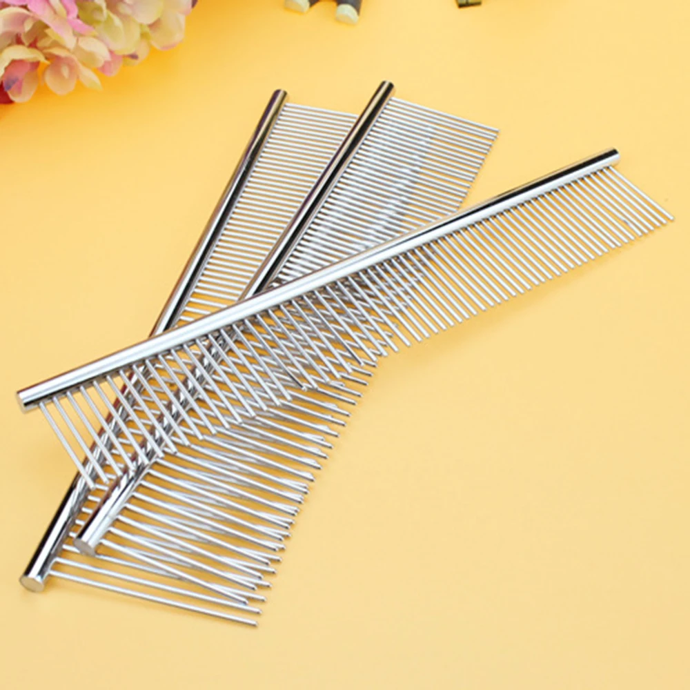 Super Surdy Durable Pet Grooming Cat Dog Puppy Long Haired Fur Grooming Sliver Metal Anti-static Comb Pet Beauty Tool New
Super Surdy Durable Pet Grooming Cat Dog Puppy Long Haired Fur Grooming Sliver Metal Anti-static Comb Pet Beauty Tool New