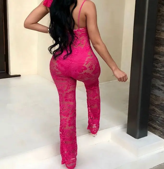 US Fashion Sexy Womens Clubwear Lace Playsuit Bodycon Party Mesh Perspective Jumpsuit
US Fashion Sexy Womens Clubwear Lace Playsuit Bodycon Party Mesh Perspective Jumpsuit