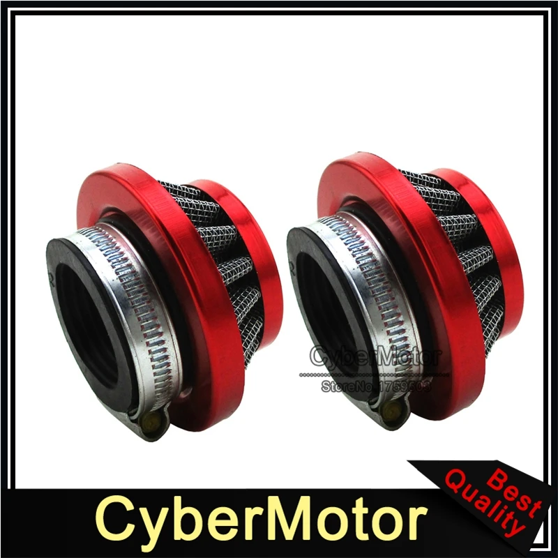 2x красный 35 мм воздушный фильтр для Honda XR CRF TRX ATV Quad Dirt Pit Bike 50cc 70cc 90cc 110cc 125cc YCF GPX SDG Sunl