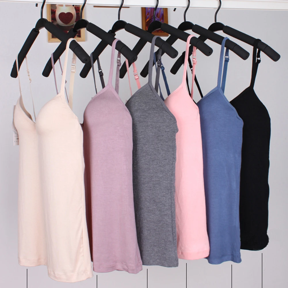 Women's Solid Color Camisole Tank Top With Built In Shelf Bra Spring Summer Adjustable Spaghetti Strap Sleeveless Padded Vests
Women's Solid Color Camisole Tank Top With Built In Shelf Bra Spring Summer Adjustable Spaghetti Strap Sleeveless Padded Vests