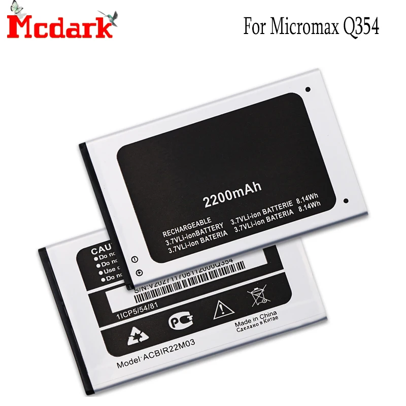 Mcdark Для Micromax болт Q354 ACBIR22M03 Батарея Замена Высокое качество 2000 мАч Резервное