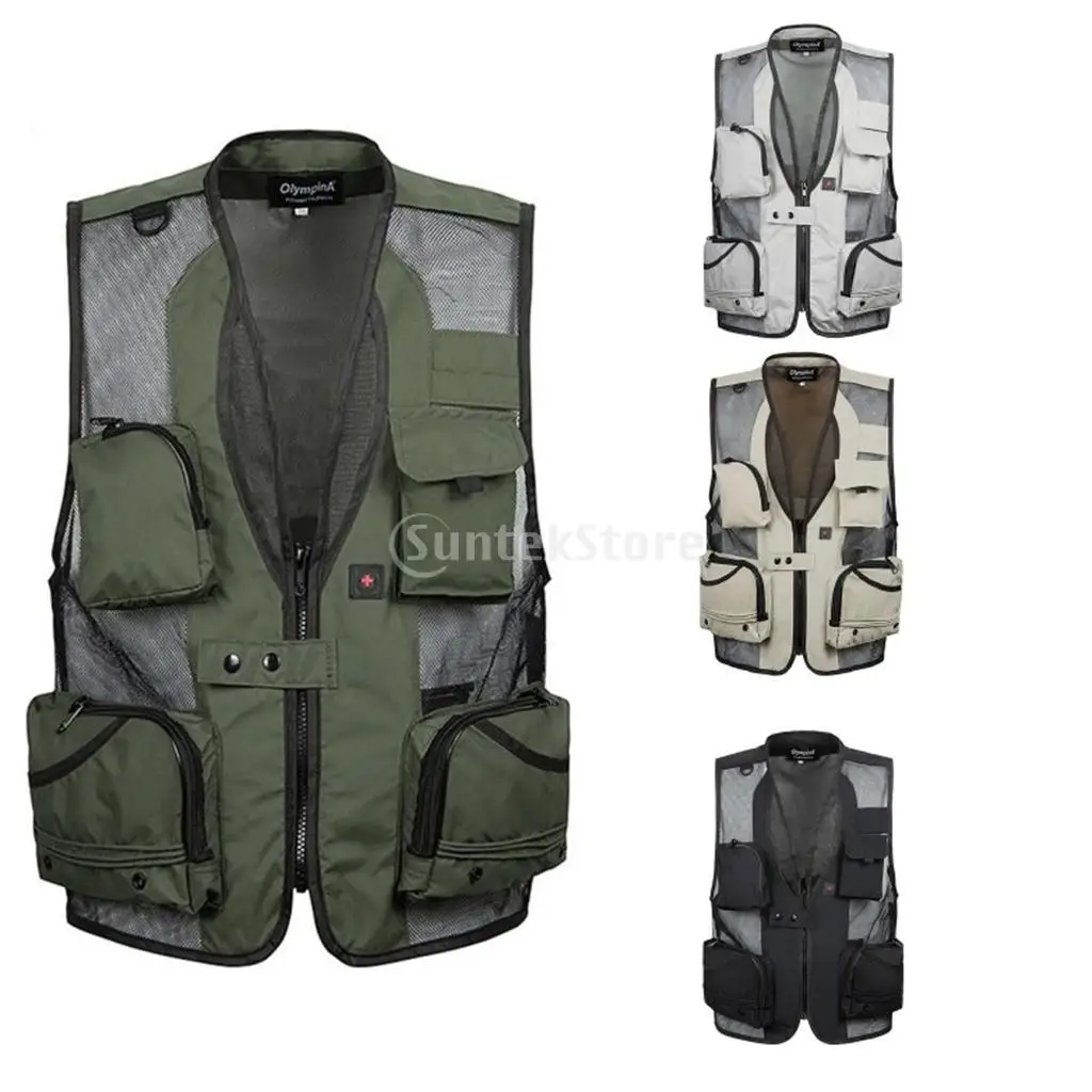 Men's Multi-Pocket Fly Fishing Mesh Vest Photography Multifunctional Travel Quick-Dry Hunting Jacket Angler Waistcoat XL-5XL
Men's Multi-Pocket Fly Fishing Mesh Vest Photography Multifunctional Travel Quick-Dry Hunting Jacket Angler Waistcoat XL-5XL