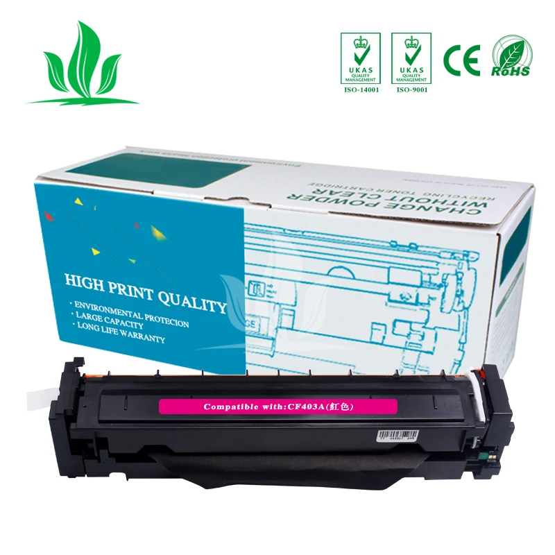 2M CF400A CF401A 402 403A 201A совместимый цветной тонер картридж для hp HP Color LaserJet Pro M252dn M252n MFP