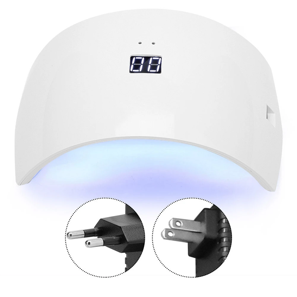 24 W профессиональный uv led лампа для сушки ногтей машина с ЖК-дисплеем 100-240 V v |