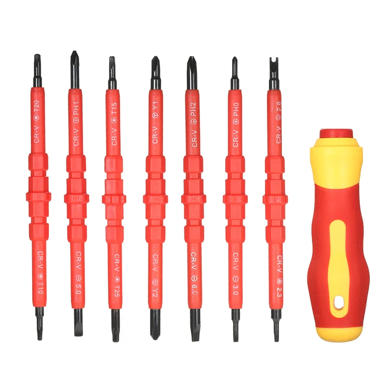 HLZS-8 In 1 Multi-purpose Electrican's Insulated Electric Screwdriver Repair Hand Tools Kit Set 380v
HLZS-8 In 1 Multi-purpose Electrican's Insulated Electric Screwdriver Repair Hand Tools Kit Set 380v