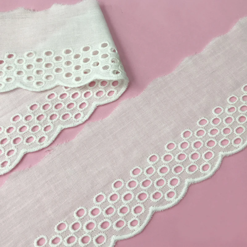 14yard White Cotton cloth lace Embroidery lace trims lace fabric ribbon handmade DIY garment sewing hemline clothing accessories
14yard White Cotton cloth lace Embroidery lace trims lace fabric ribbon handmade DIY garment sewing hemline clothing accessories