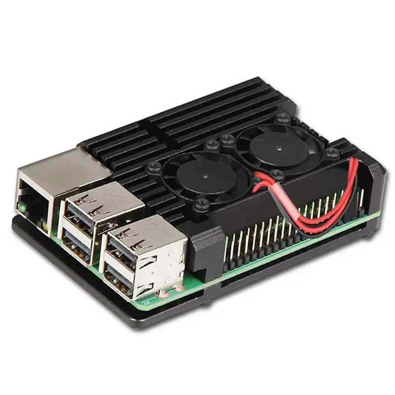 Raspberry Pi 4 Алюминиевый металлический корпус 3 алюминиевый коробка с двойным