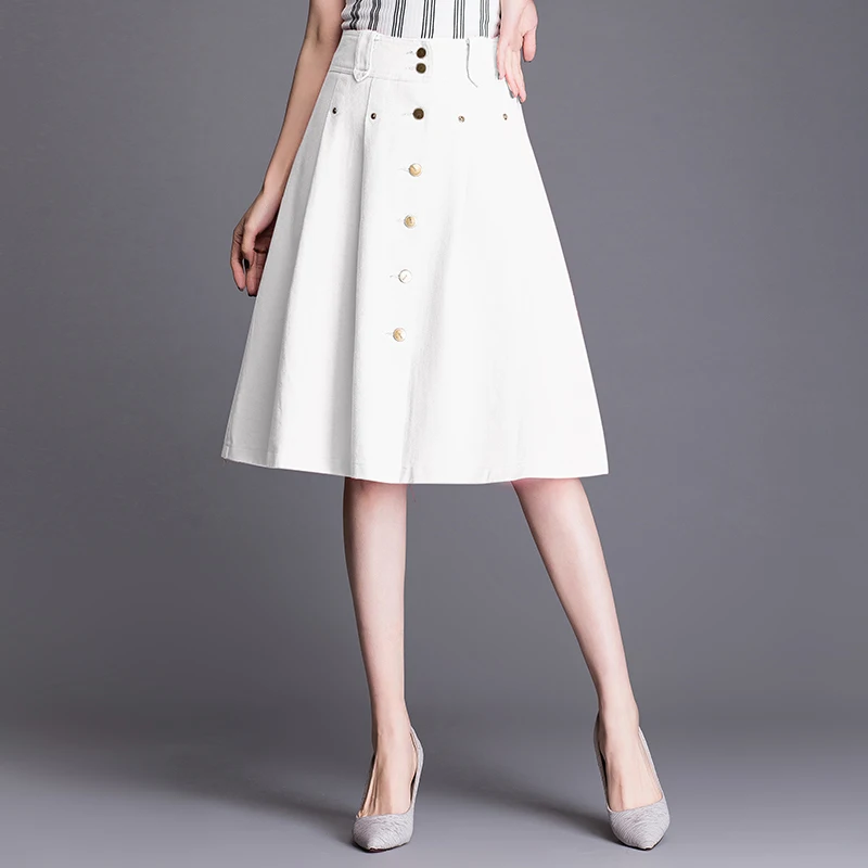 High Waist White Red Jeans Skirt Woman Summer 2019 Joker Long A-line Skirt Loose Umbrella Skirt
High Waist White Red Jeans Skirt Woman Summer 2019 Joker Long A-line Skirt Loose Umbrella Skirt