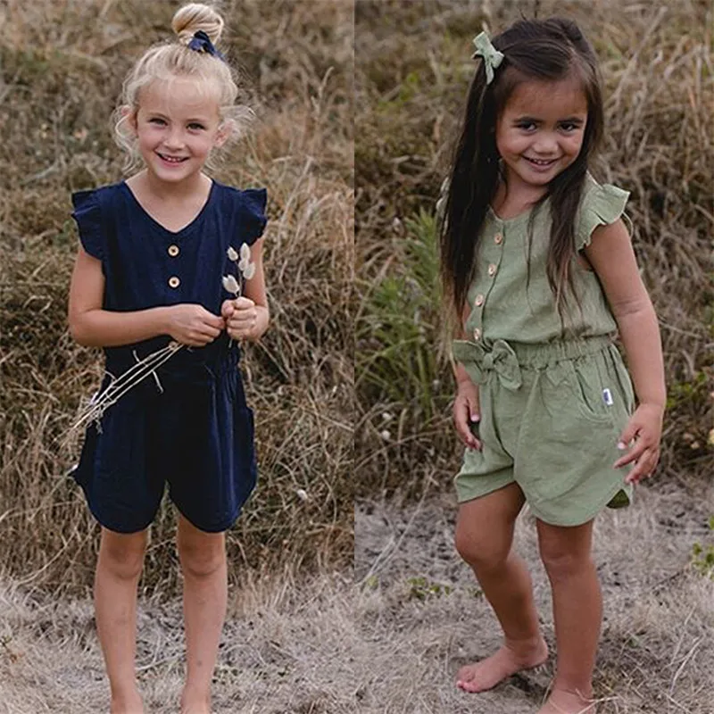 Toddler Kids Girls Summer Romper New Ruffle Bowknot Short Sleeve Pure Color Jumpsuit Kids Clothes Outfit One Piece Playsuit 1-6Y
Toddler Kids Girls Summer Romper New Ruffle Bowknot Short Sleeve Pure Color Jumpsuit Kids Clothes Outfit One Piece Playsuit 1-6Y