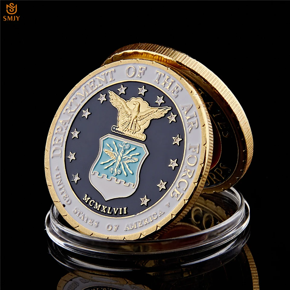 USA Department Of The Air Force Great Seal Of US Eagle Gold Military Challenge Commemorative Coin Value
USA Department Of The Air Force Great Seal Of US Eagle Gold Military Challenge Commemorative Coin Value