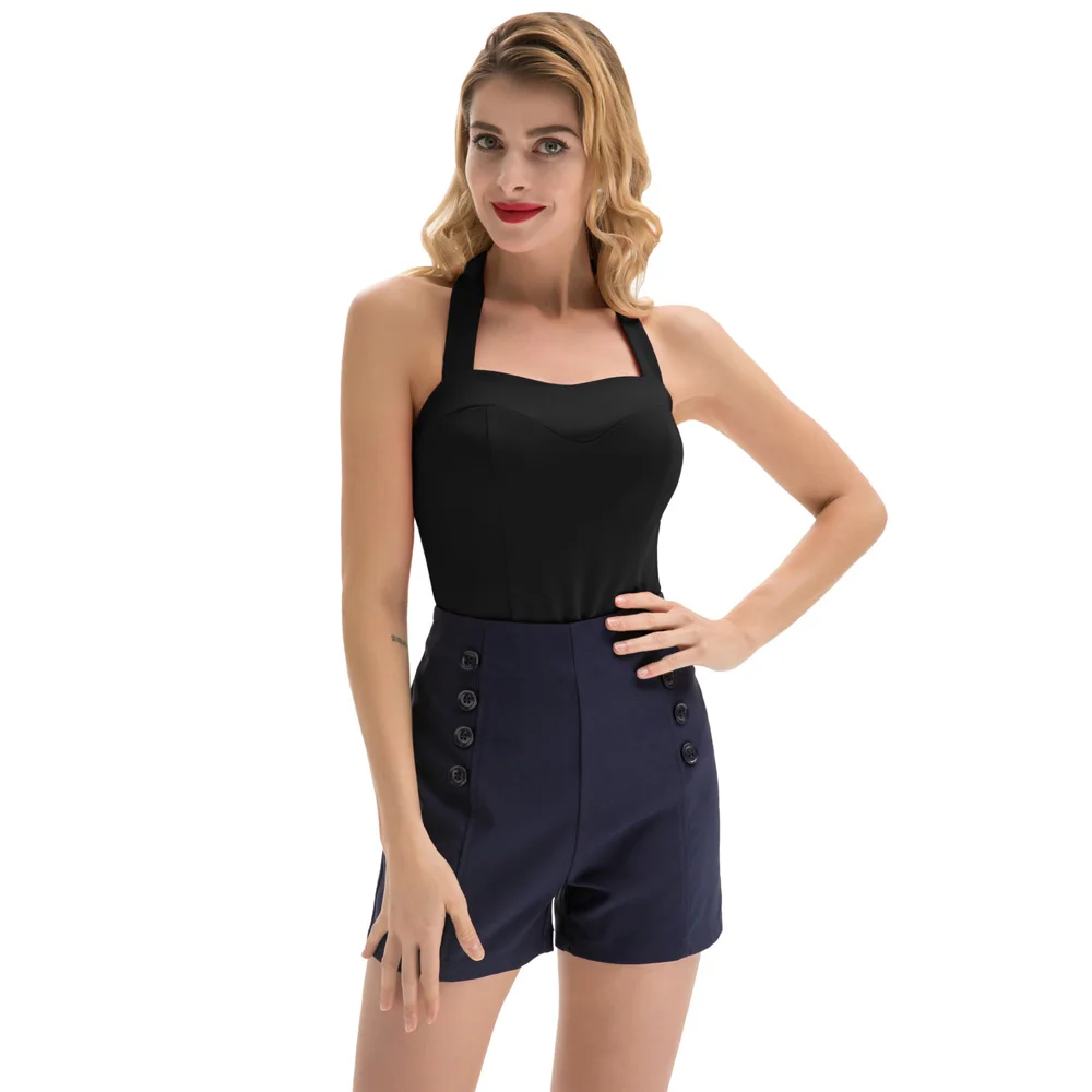 Sexy Women tops black/red/blue tank tops elegant vintage fit Solid Color Backless Halter Sweetheart Neck ladies summer Top
Sexy Women tops black/red/blue tank tops elegant vintage fit Solid Color Backless Halter Sweetheart Neck ladies summer Top