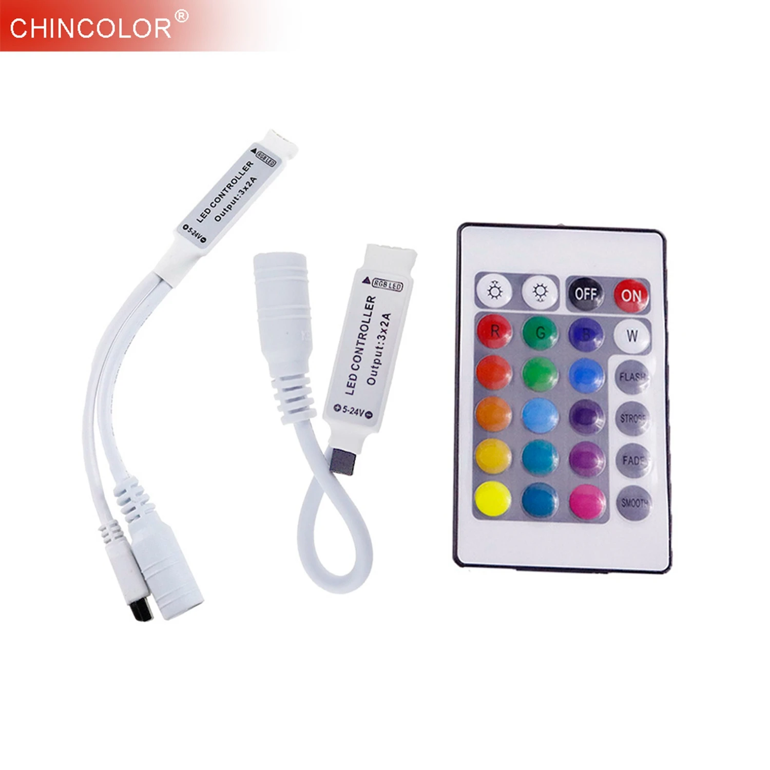 RGB LED контроллер ИК пульт полосы 2 стиля 12В 24Key для 5050/3528/3014 освещение Быстрая