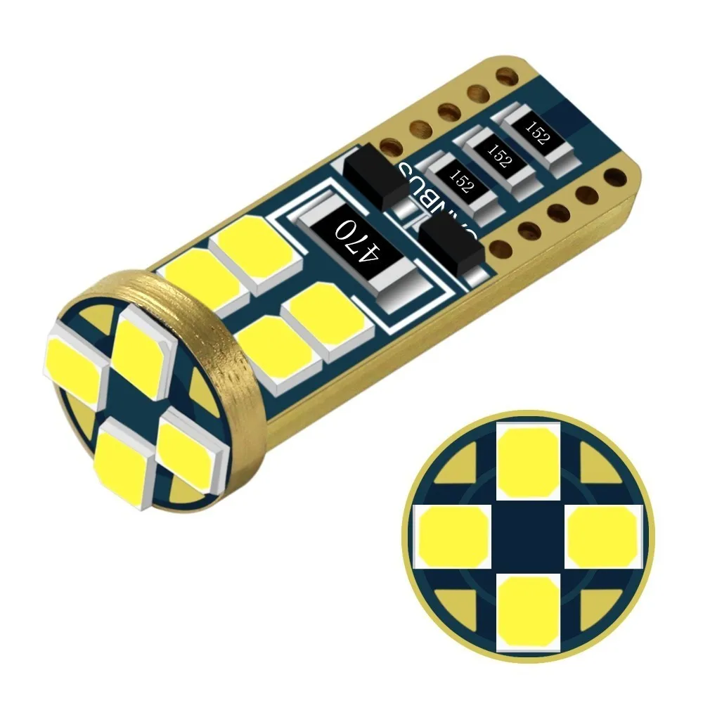 1 шт. T10 W5W Canbus Светодиодная Лампочка 194 12smd 2835 автомобильная светодиодная лампа Внутреннее освещение