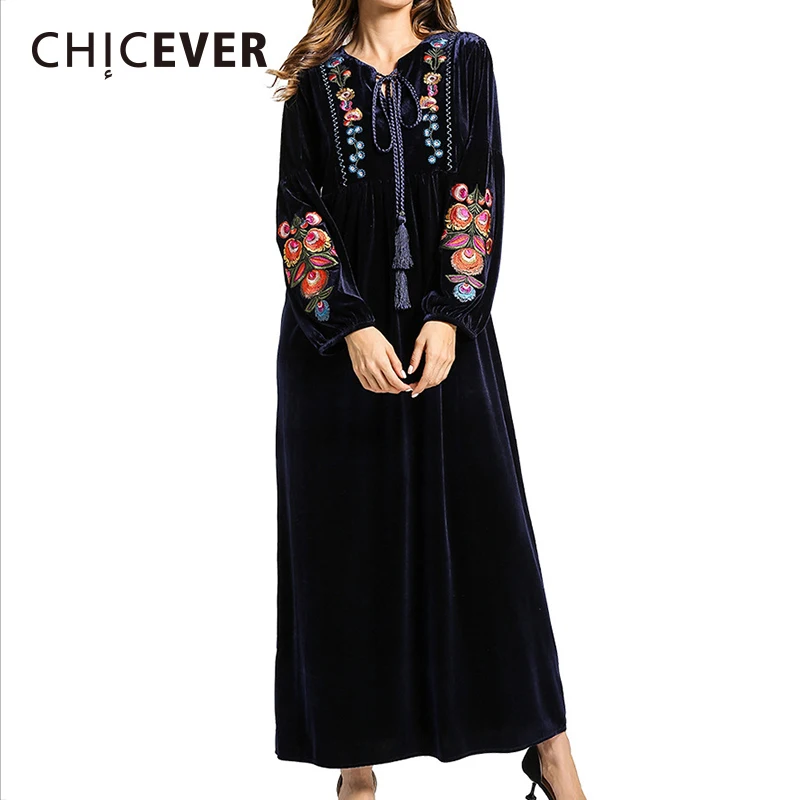 CHICEVER Winter Velvet Print Women Dress Long Sleeve Loose Big Plus Size Black Dresses Female Clothes Fashion Casual New
CHICEVER Winter Velvet Print Women Dress Long Sleeve Loose Big Plus Size Black Dresses Female Clothes Fashion Casual New