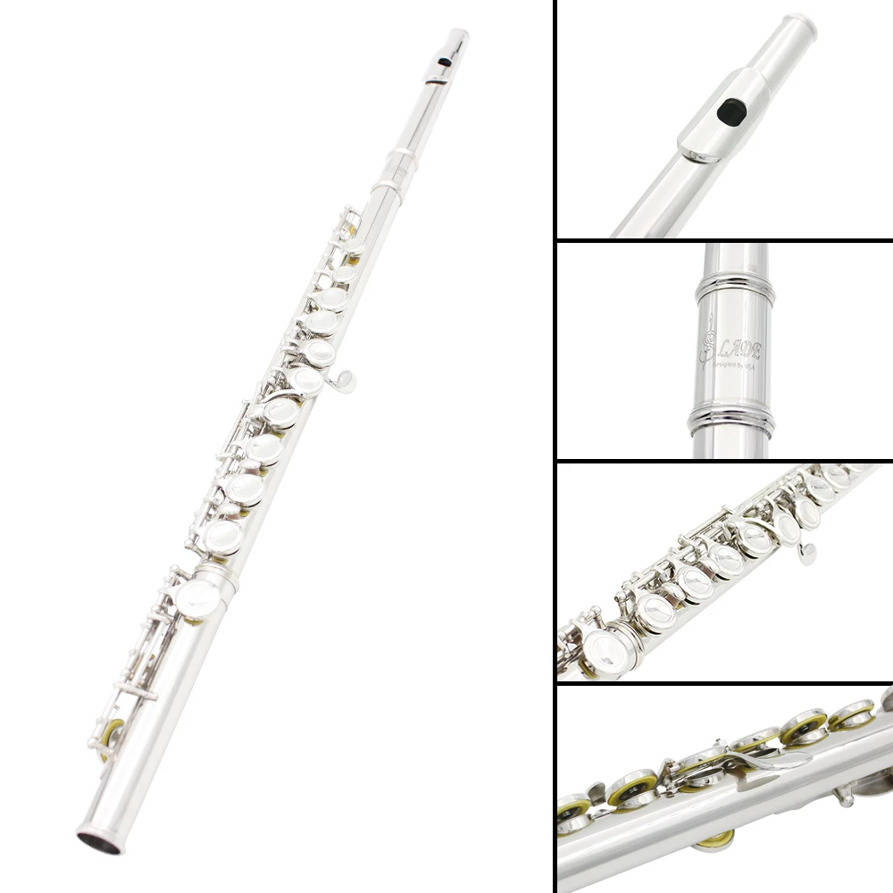 SLADE 16 Hole Flute Western Concert C Key Cupronickel Flute Instrument Musical Instruments Professional + Cleaning Cloth +Gloves
SLADE 16 Hole Flute Western Concert C Key Cupronickel Flute Instrument Musical Instruments Professional + Cleaning Cloth +Gloves