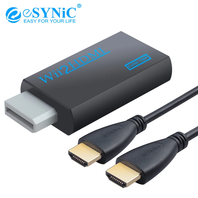 ESYNiC для nintendo wii HDMI конвертер в весы сигнал до 720p и 1080p HD HDTV 3 5 мм аудио адаптер |