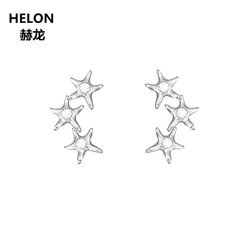 Solid 10k White Gold Stars Cute Romantic Stud Earrings Engagement Wedding Party Women Earrings Fine Jewelry
Solid 10k White Gold Stars Cute Romantic Stud Earrings Engagement Wedding Party Women Earrings Fine Jewelry