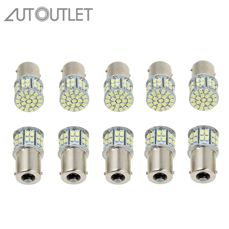 AUTOUTLET 10 Pcs for 1156 SMD Light 6000-7000k 50 SMD Leds BA15S Bright 1156 Brake Reverse Light Bulb Globe Lamp 12V 3W
AUTOUTLET 10 Pcs for 1156 SMD Light 6000-7000k 50 SMD Leds BA15S Bright 1156 Brake Reverse Light Bulb Globe Lamp 12V 3W