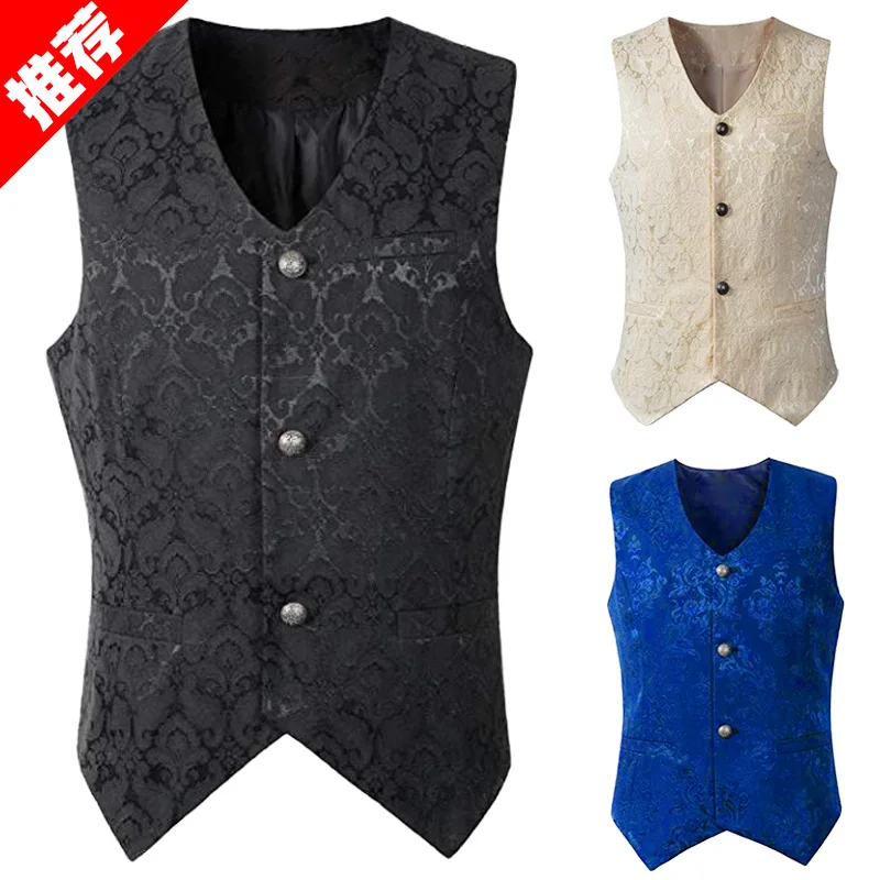 Men Victoria Edwardian Steampunk Vest Coat Frock Outwear Vintage Prince Overcoat Medieval Renaissance Jacket Cosplay Costume
Men Victoria Edwardian Steampunk Vest Coat Frock Outwear Vintage Prince Overcoat Medieval Renaissance Jacket Cosplay Costume