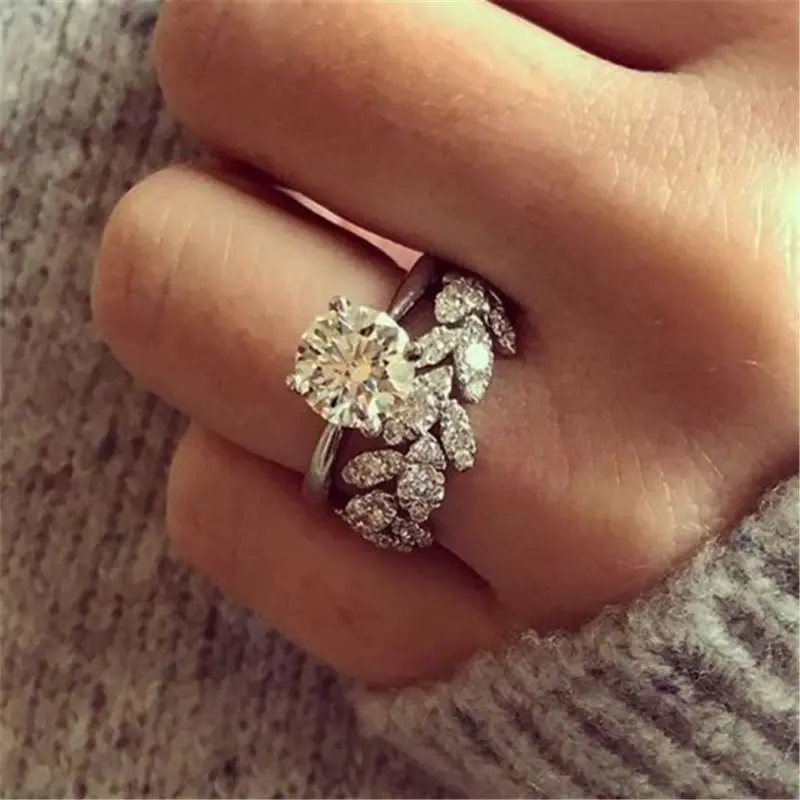 Fashion Gold Color Tree Leaf Two Piece Set Ring White Luxury Ring Set Wedding Women Jewelry
Fashion Gold Color Tree Leaf Two Piece Set Ring White Luxury Ring Set Wedding Women Jewelry