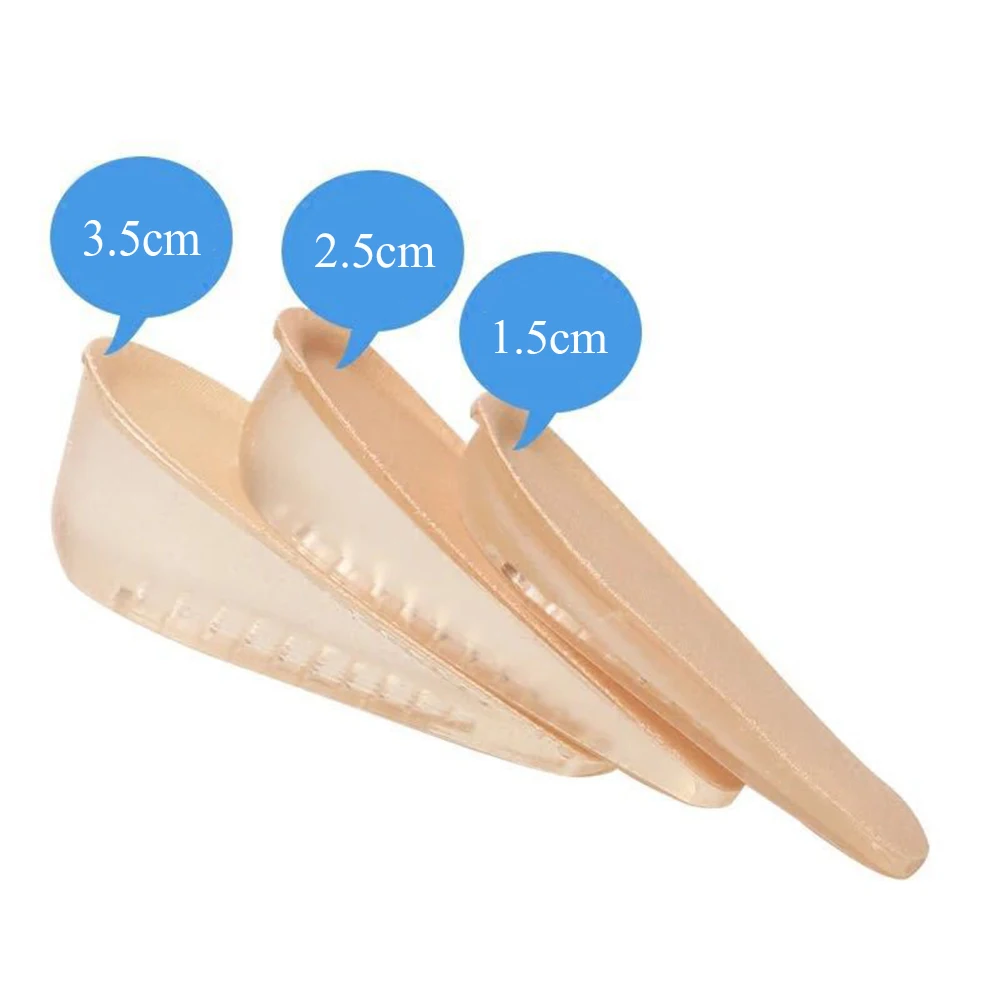 1 Pair Increase Insoles Shock Absorpt Half Pad Comfortable Self-adhesive Insert 1.5cm 2.5cm 3.5cm
1 Pair Increase Insoles Shock Absorpt Half Pad Comfortable Self-adhesive Insert 1.5cm 2.5cm 3.5cm