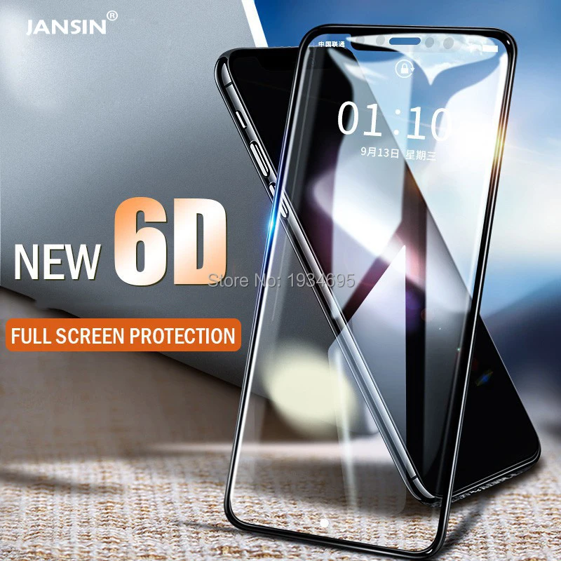 2 шт 6D Полное покрытие экрана протектор стекло для iPhone 6 6S 7 8 Plus закаленное X XR XS Max