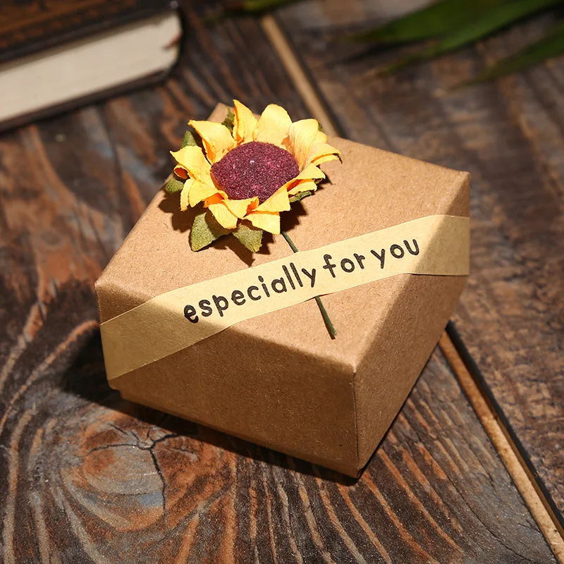 10pcs Vintage Kraft Paper Gift Box with Dried Sunflowers and Label Earrings Rings Storage Jewelry Box Gifts Packaging Box
10pcs Vintage Kraft Paper Gift Box with Dried Sunflowers and Label Earrings Rings Storage Jewelry Box Gifts Packaging Box