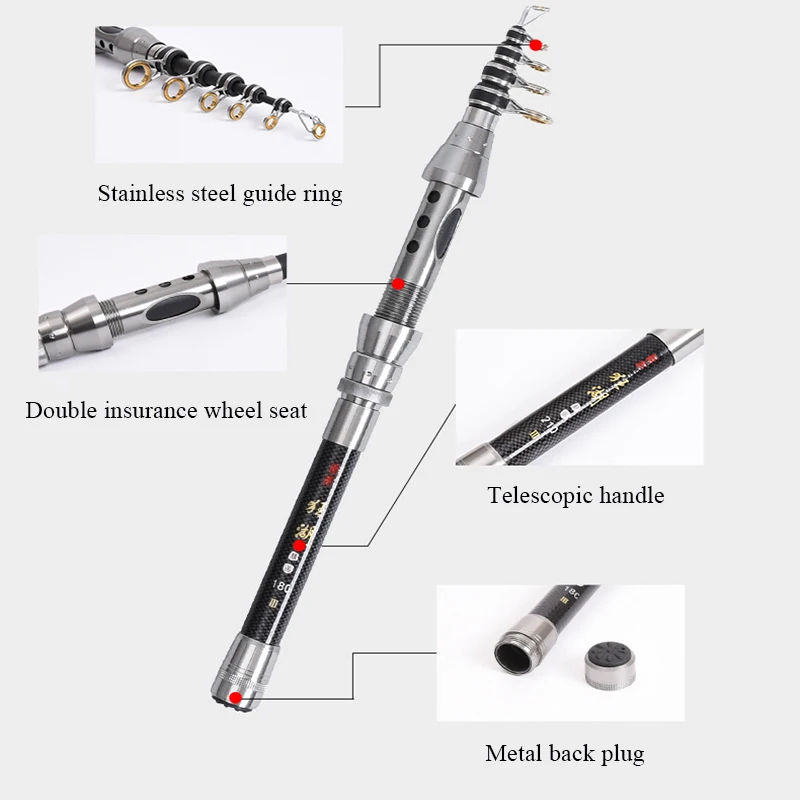Mini Ultralight Carbon Fiber Sea Fishing Rod Mini Portable Lightweight Telescopic Fishing Rod Pocket Telescopic Fishing Pole
Mini Ultralight Carbon Fiber Sea Fishing Rod Mini Portable Lightweight Telescopic Fishing Rod Pocket Telescopic Fishing Pole
