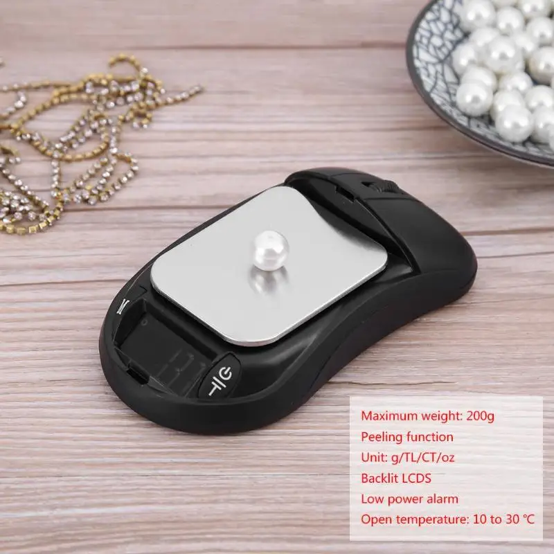 200g/0.01g Portable LCD Display Mouse Scale Digital Electronic High Precision Jewelry Balance Pocket Gram Weighing Tools | Инструменты