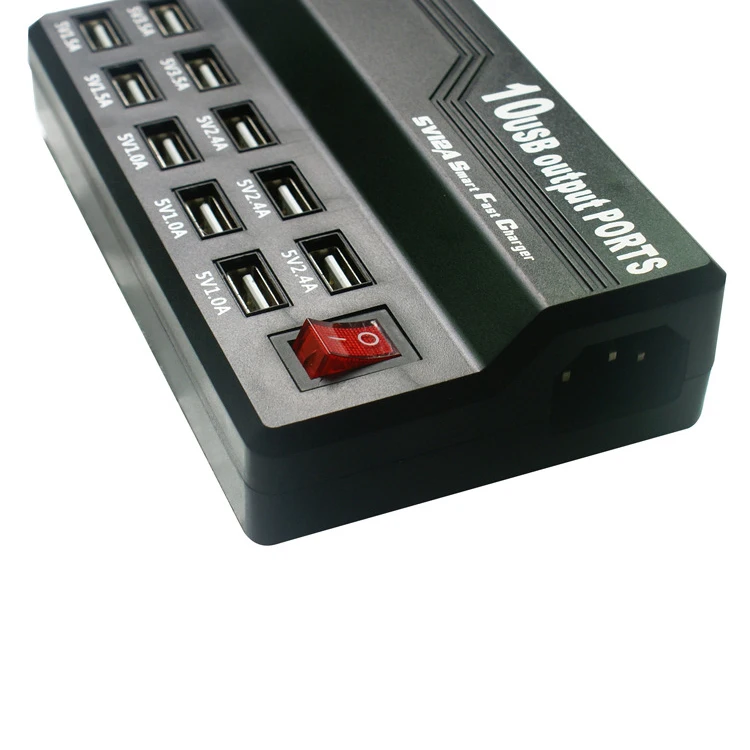 Universal 5V 1.5V-5A Portable 12 Ports Usb Wall Travel Charger Desktop Hub Multi Port Rapid Adapter W858 Eu P | Электроника