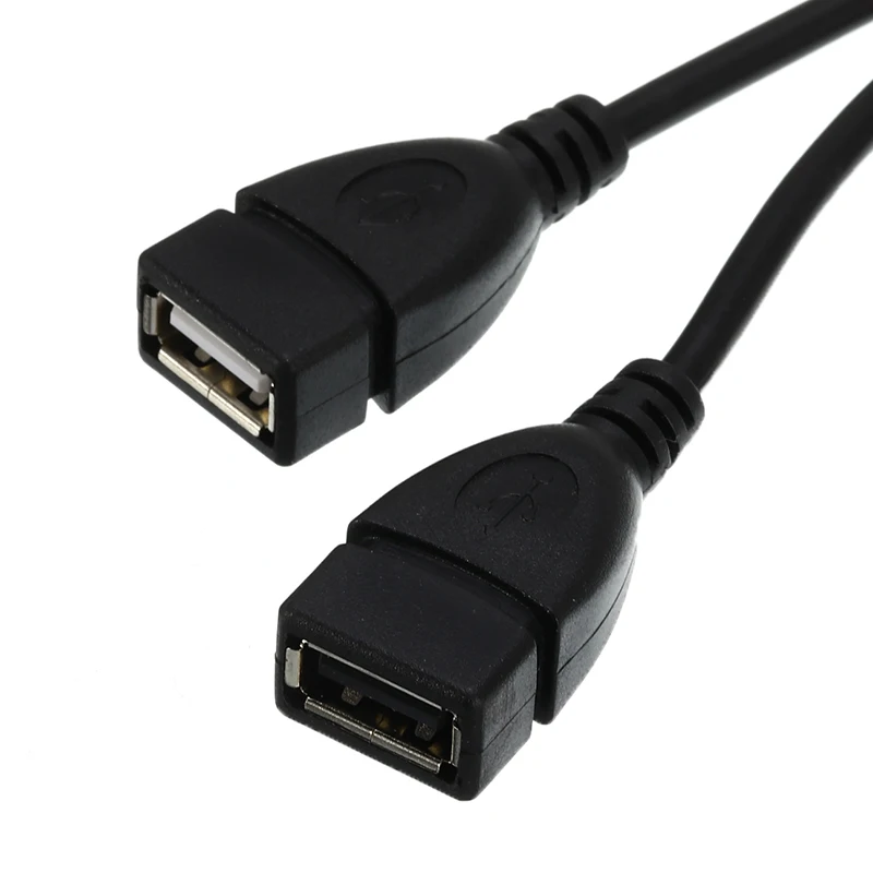 2019 Новый USB 2 0 штекер двойной гнездовой разъем сплиттер концентратор шнур питания