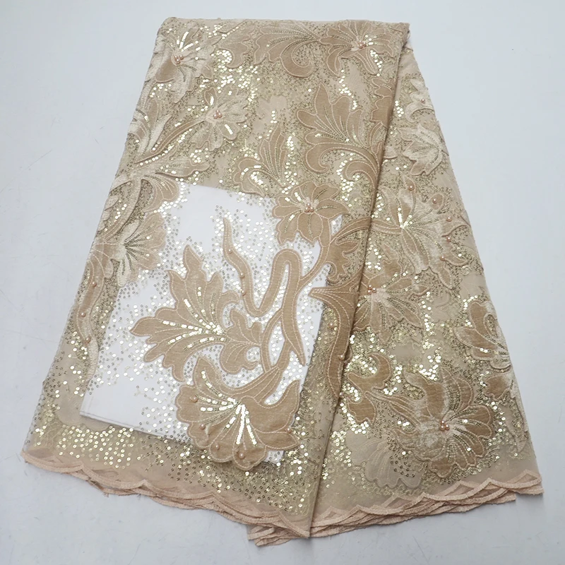 Free shipping high quality gold sequins french velvet African lace fabric embroidered beaded bridal Nigerian wedding tulle lace
Free shipping high quality gold sequins french velvet African lace fabric embroidered beaded bridal Nigerian wedding tulle lace