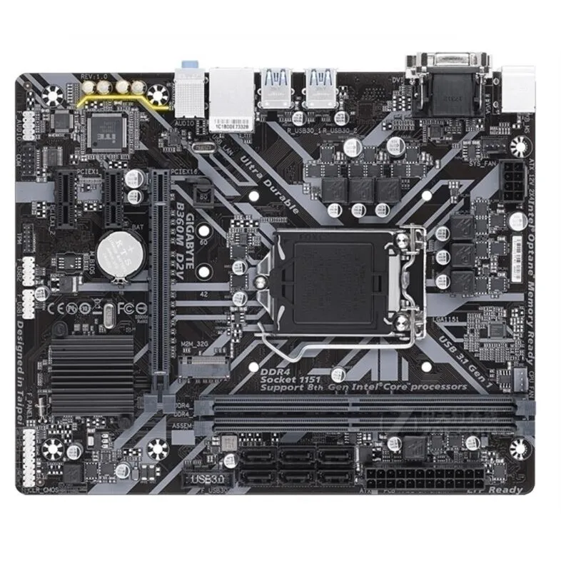 Для Gigabyte GA-B360M D2V б/у оригинал для рабочего стола B360 материнская плата B360M гнездо