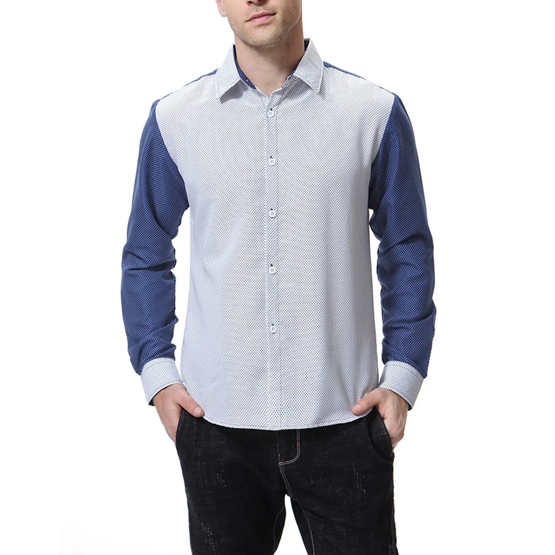 Men's shirt fashion dot print shirt men's British polka dot color long sleeve shirt Y095
Men's shirt fashion dot print shirt men's British polka dot color long sleeve shirt Y095