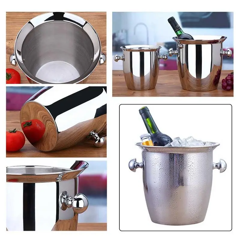 Stainless Steel Thickened Ice Bucket Wine Cool Champagne Cooler Ice Bucket For Hotel Bar KTVs
Stainless Steel Thickened Ice Bucket Wine Cool Champagne Cooler Ice Bucket For Hotel Bar KTVs