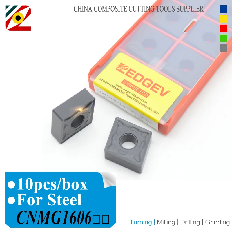 EDGEV CNC Indexable Carbide Inserts CNMG160608 CNMG160612 CNMG160616 GM Lathe Cutter Turning Tools Tungsten For Steel
EDGEV CNC Indexable Carbide Inserts CNMG160608 CNMG160612 CNMG160616 GM Lathe Cutter Turning Tools Tungsten For Steel