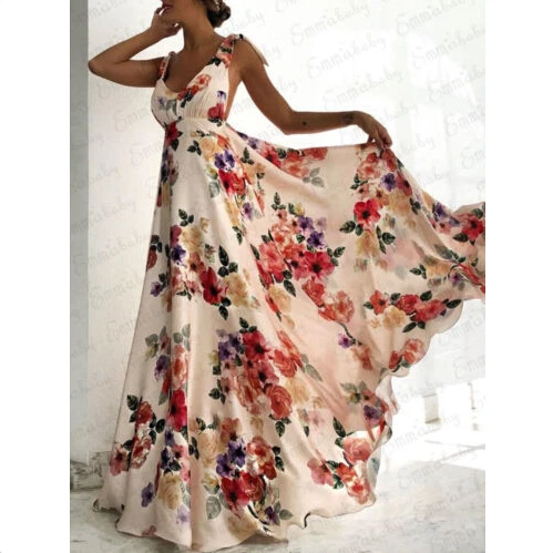 Women High Waisted Dresses Summer Beach Sundress Loose Sleeveless Floral Backless Women Boho Long Maxi Dress Ladies Party
Women High Waisted Dresses Summer Beach Sundress Loose Sleeveless Floral Backless Women Boho Long Maxi Dress Ladies Party