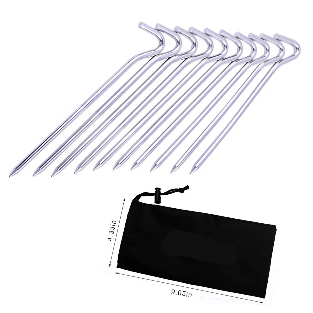 10 Pcs/lot Aluminum Alloy Tent Pegs Tents Building Stakes Hook Pin Tent Nail Outdoor Camping Hiking Tool Kits
10 Pcs/lot Aluminum Alloy Tent Pegs Tents Building Stakes Hook Pin Tent Nail Outdoor Camping Hiking Tool Kits