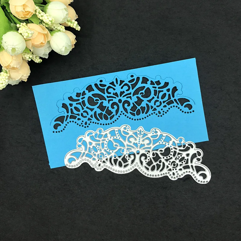 Lace Hollow Frame Dies Metal Cutting Dies Stencil for DIY Scrapbooking album Decorative Embossing Craft Paper Card Tool 50*148mm
Lace Hollow Frame Dies Metal Cutting Dies Stencil for DIY Scrapbooking album Decorative Embossing Craft Paper Card Tool 50*148mm