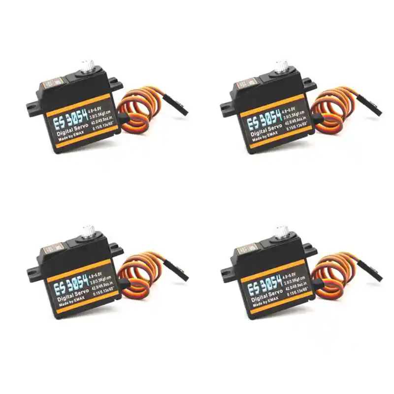 4PCS Emax ES3054 17g 3.5kg 0.13sec Metal Gear Digital Micro RC Servo For RC Airplane Models Toys (ES3154 Upgraded Version)
4PCS Emax ES3054 17g 3.5kg 0.13sec Metal Gear Digital Micro RC Servo For RC Airplane Models Toys (ES3154 Upgraded Version)