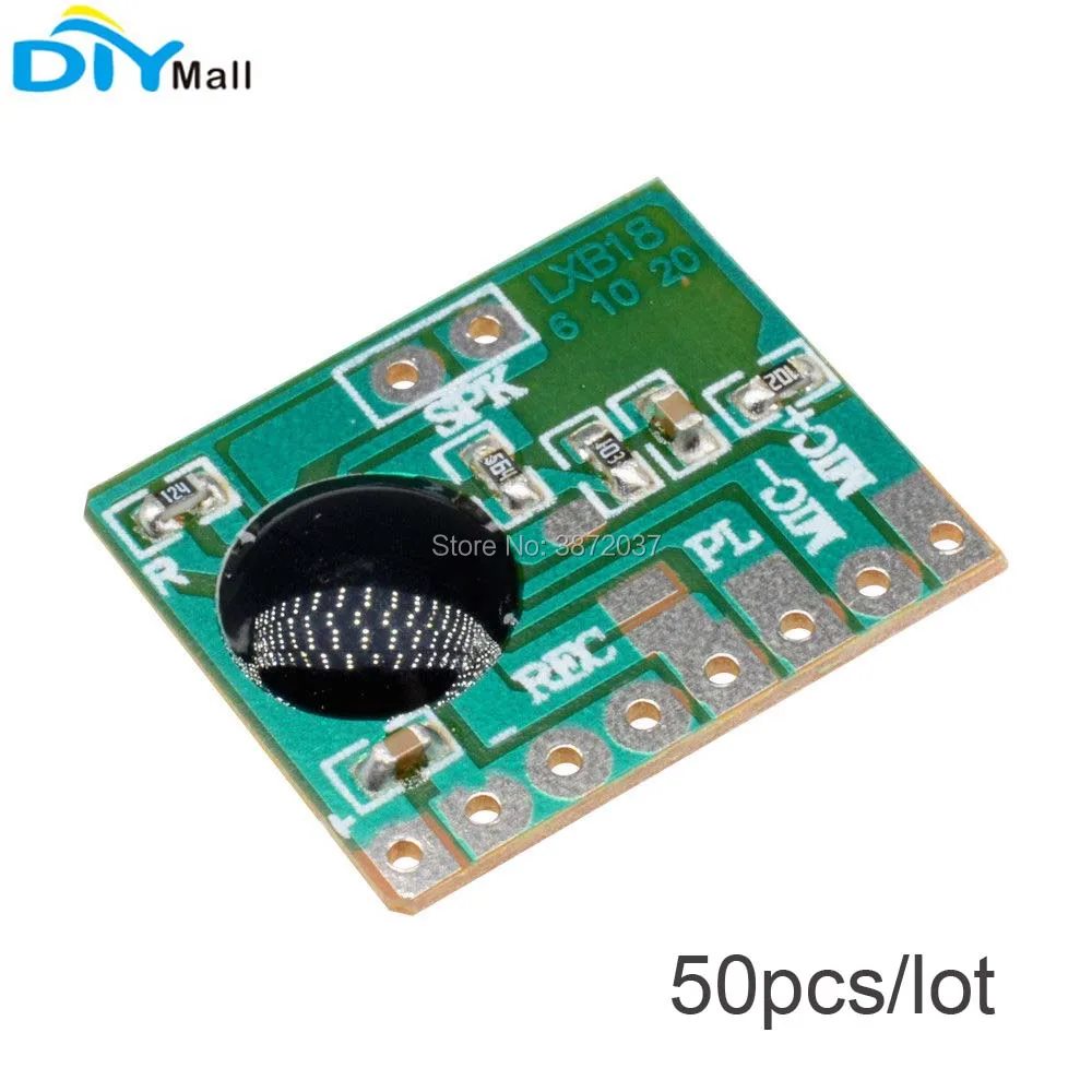 50pcs/lot ISD1806 6S Sound Record IC Chip Voice Module 8ohm Speaker Recording Board 3-4.5V
50pcs/lot ISD1806 6S Sound Record IC Chip Voice Module 8ohm Speaker Recording Board 3-4.5V