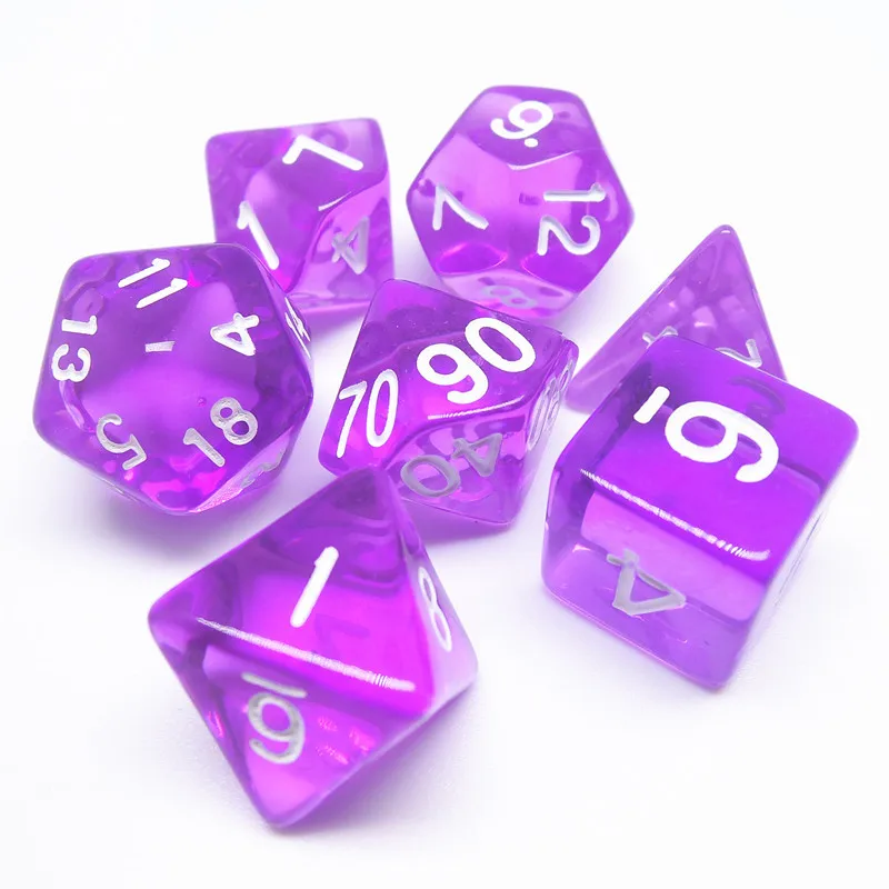 popular transparent transparent purple suit seven grain of polyhedral dice dice game digital games
popular transparent transparent purple suit seven grain of polyhedral dice dice game digital games