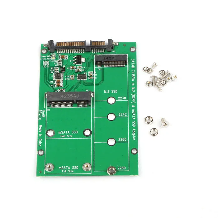 Zihan 2 in 1 Combo Mini PCI- E 2 Lane M.2 NGFF & mSATA SSD to SATA 3.0 III Adapter Converter PCBA
Zihan 2 in 1 Combo Mini PCI- E 2 Lane M.2 NGFF & mSATA SSD to SATA 3.0 III Adapter Converter PCBA